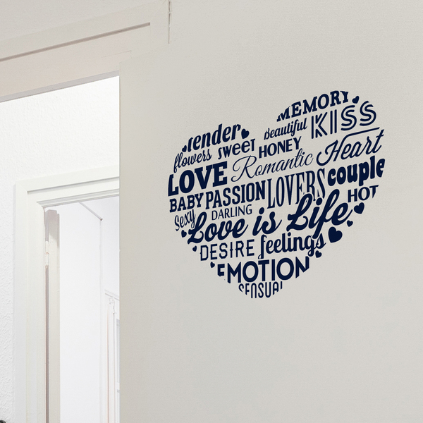Wall Stickers: Typeface on love
