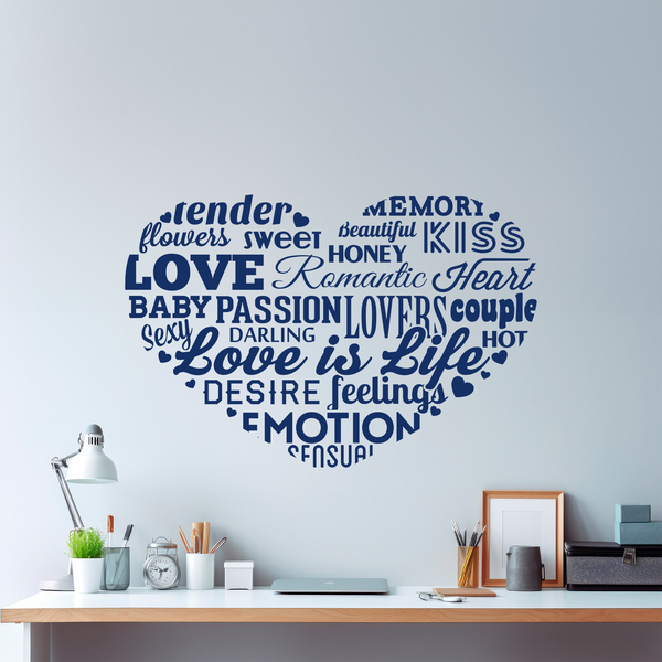 Wall Stickers: Typeface on love