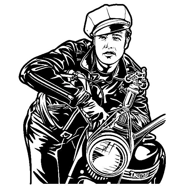 Wall Stickers: Marlon Brando - The wild one