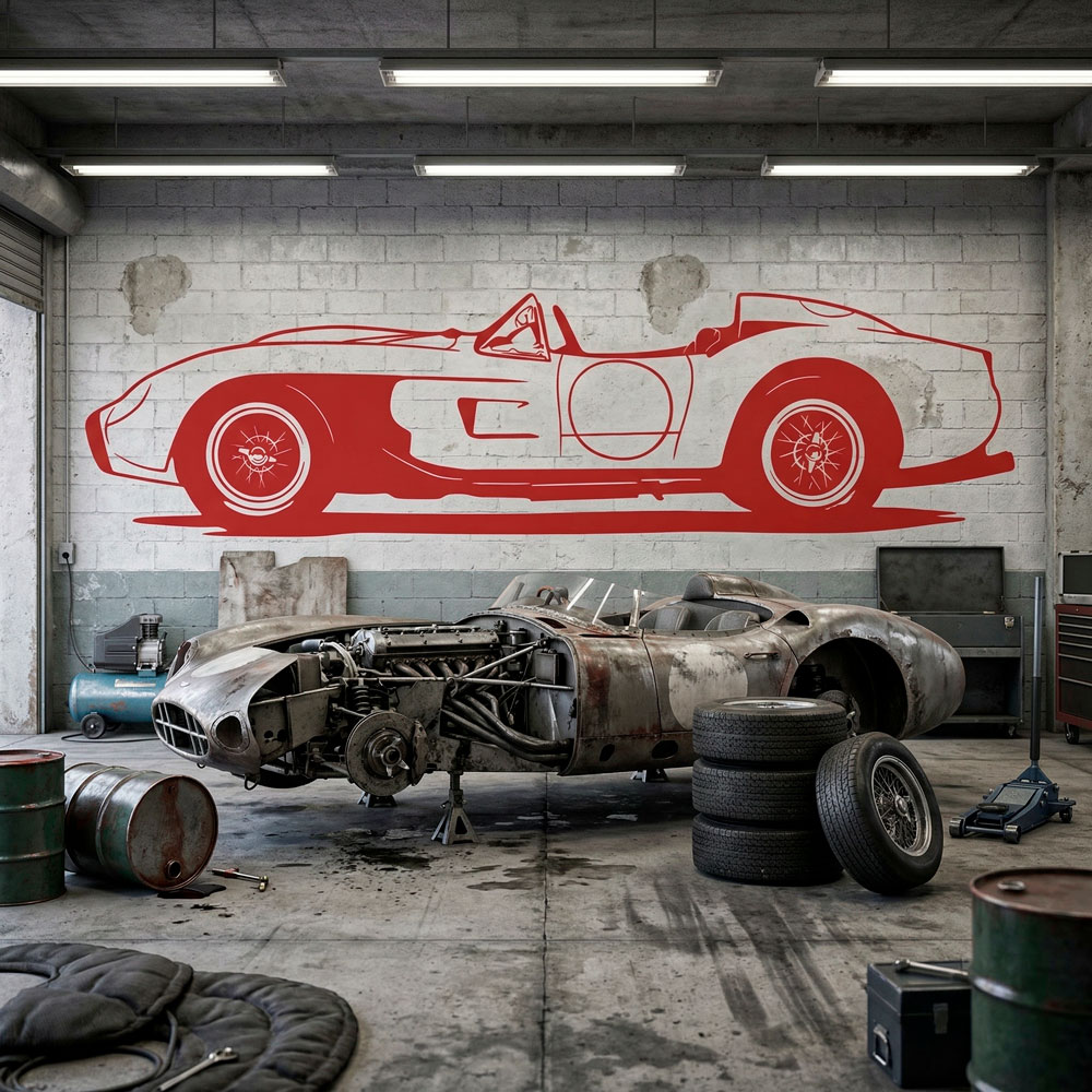 Wall Stickers: Ferrari Testa Rossa 1957