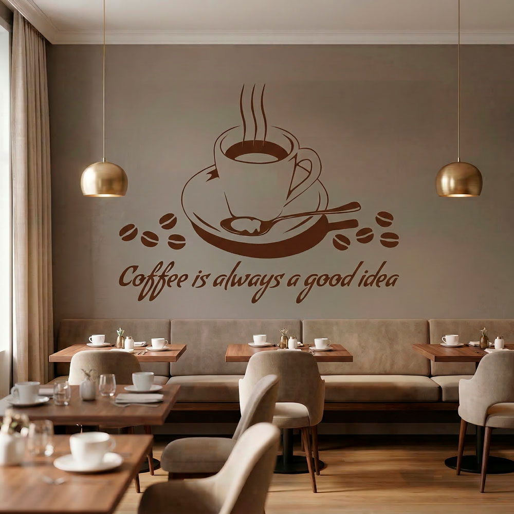 Wall Stickers: Coffee is always a good idea