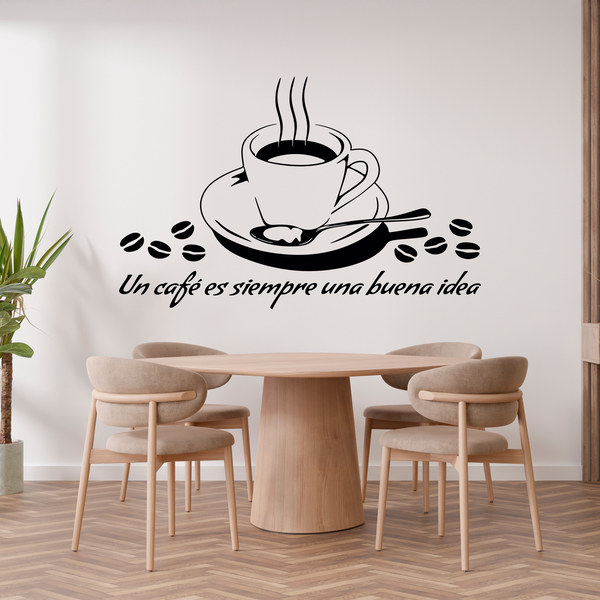 Wall Stickers: A coffee is always a good idea - Spanish