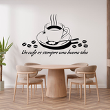 Wall Stickers: A coffee is always a good idea - Spanish 3