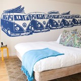 Wall Stickers: 5 Surfer VW Vans 2