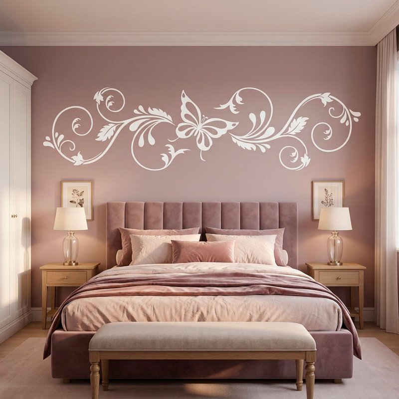 Floral Butterfly Decal 0