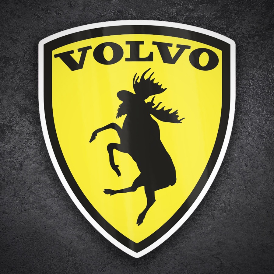 Car & Motorbike Stickers: Prancing Moose Volvo Emblem
