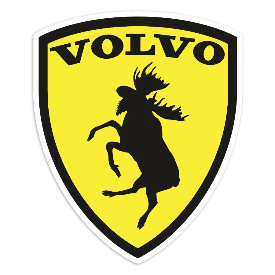 Car & Motorbike Stickers: Prancing Moose Volvo Emblem