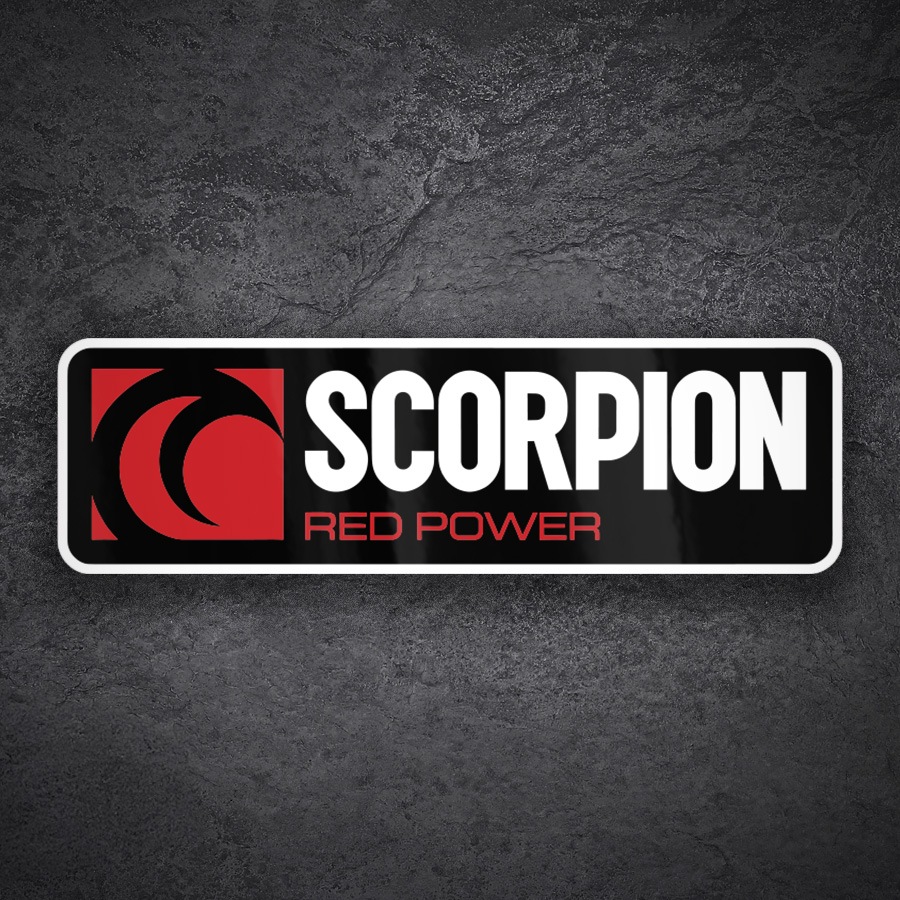 Car & Motorbike Stickers: Scorpion Red Power Logo