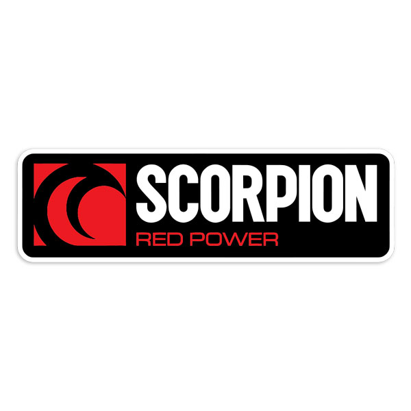 Car & Motorbike Stickers: Scorpion Red Power Logo