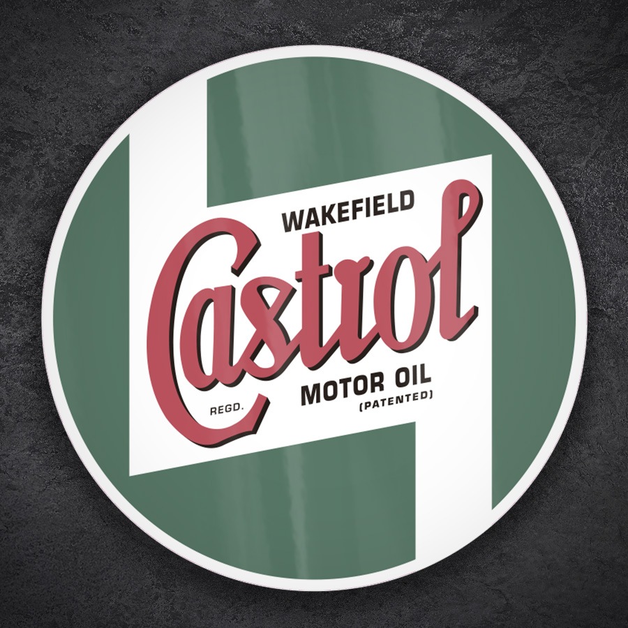 Car & Motorbike Stickers: Retro Wakefield Castrol Logo