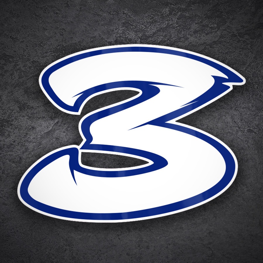 Car & Motorbike Stickers: Max Biaggi Number 3 Racing Graphic