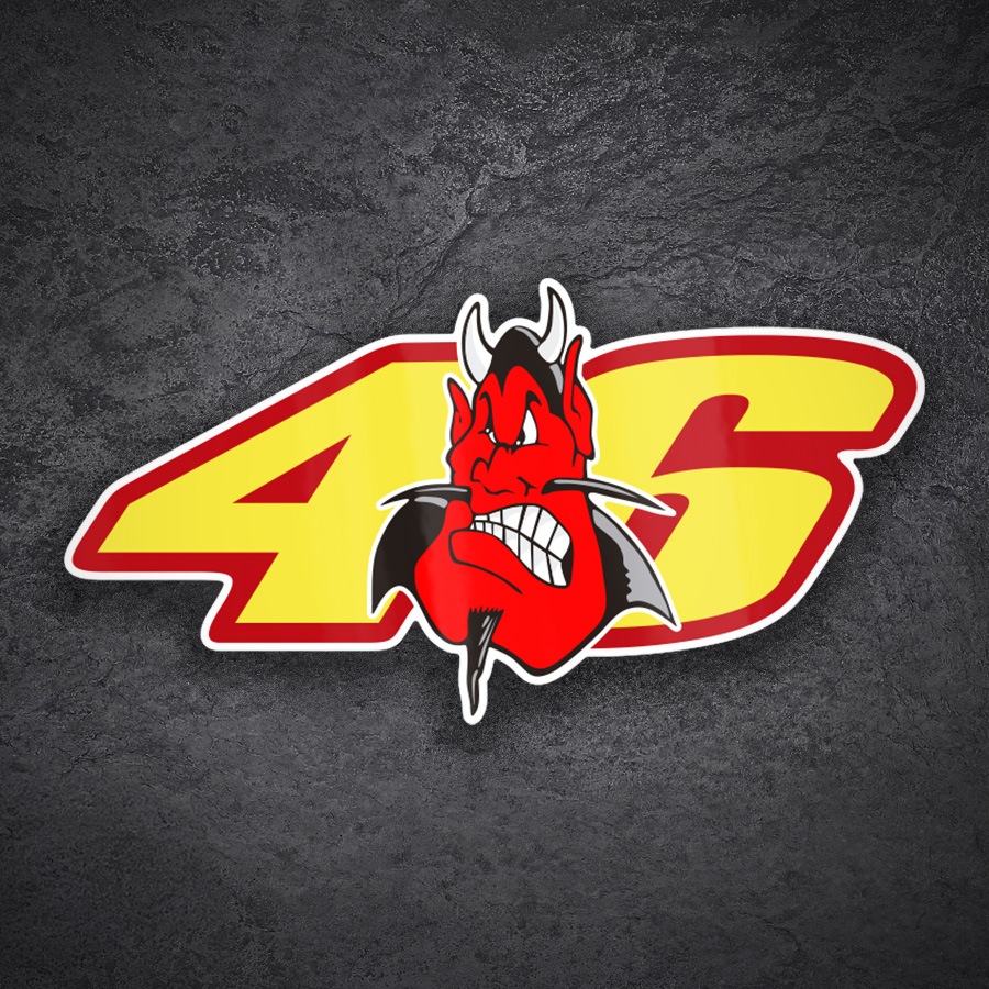 Car & Motorbike Stickers: Valentino Rossi 46 Devil Number