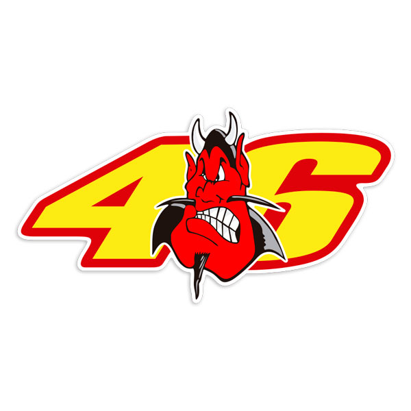 Car & Motorbike Stickers: Valentino Rossi 46 Devil Number