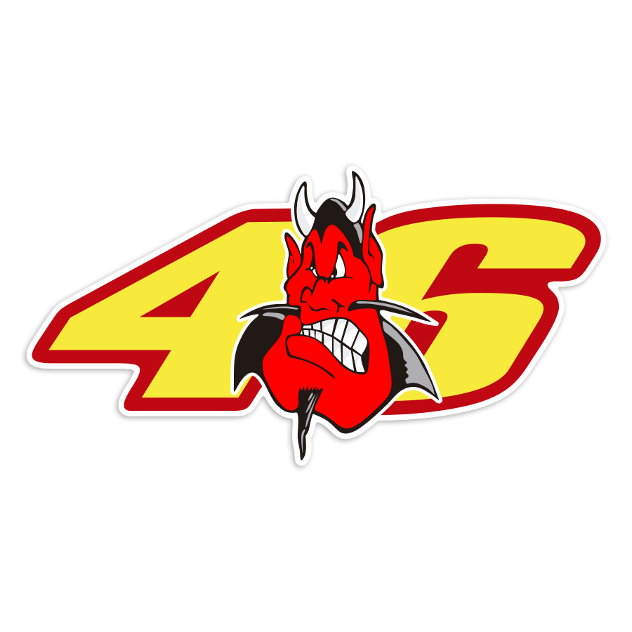 Car & Motorbike Stickers: Valentino Rossi 46 Devil Number