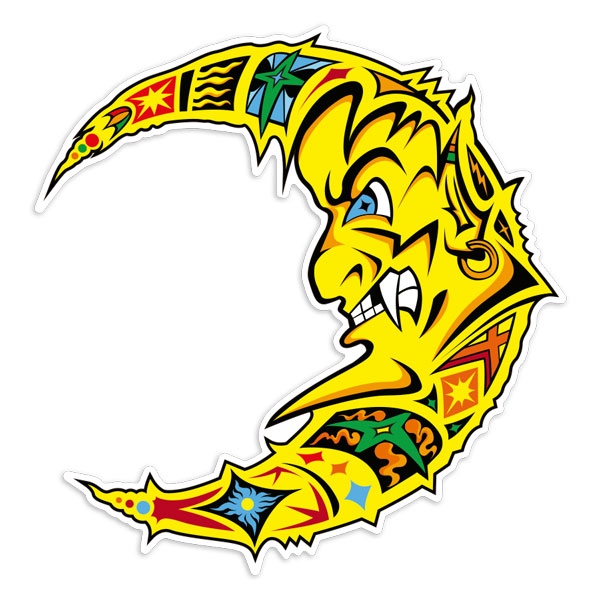 Car & Motorbike Stickers: Valentino Rossi Moon Sticker
