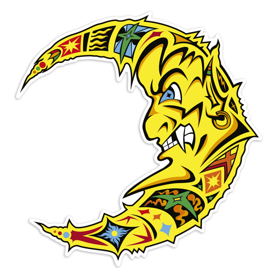 Car & Motorbike Stickers: Valentino Rossi Moon Sticker