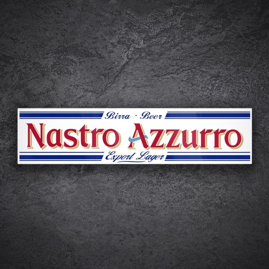 Car & Motorbike Stickers: Nastro Azzurro Retro