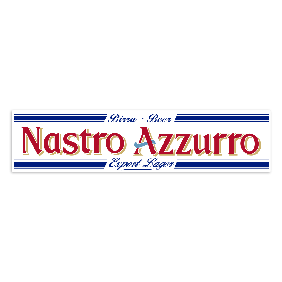Car & Motorbike Stickers: Nastro Azzurro Retro