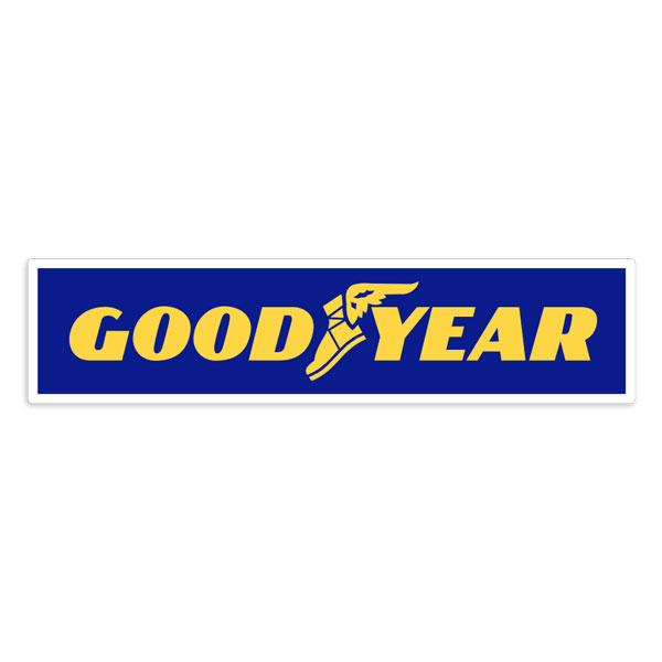 Car & Motorbike Stickers: Blue and Yellow Goodyear Logo