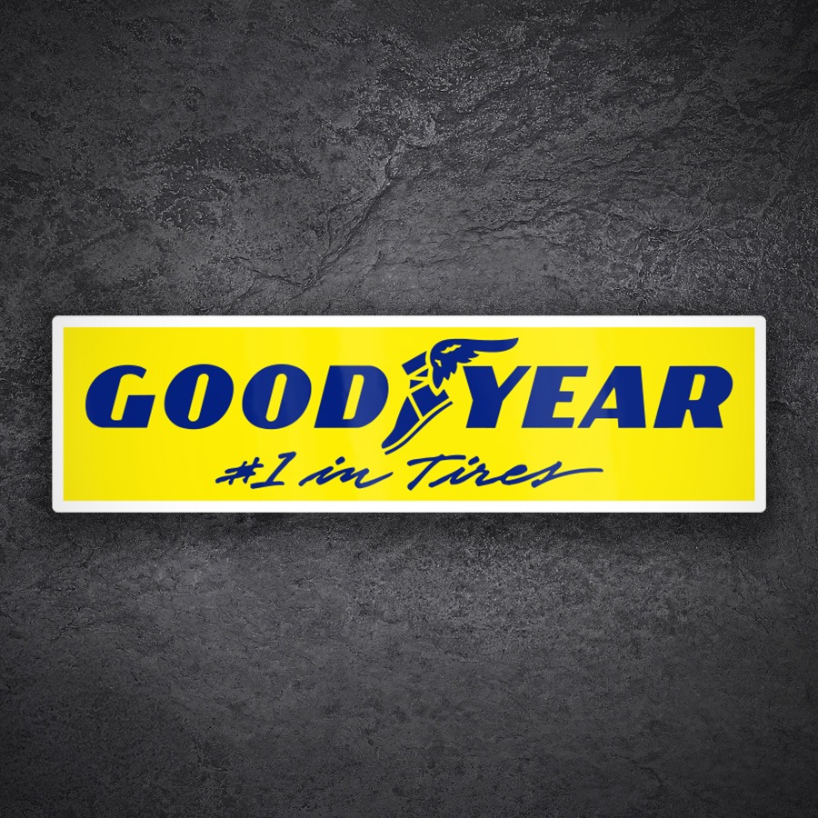Car & Motorbike Stickers: Yellow Goodyear #1 in Tires