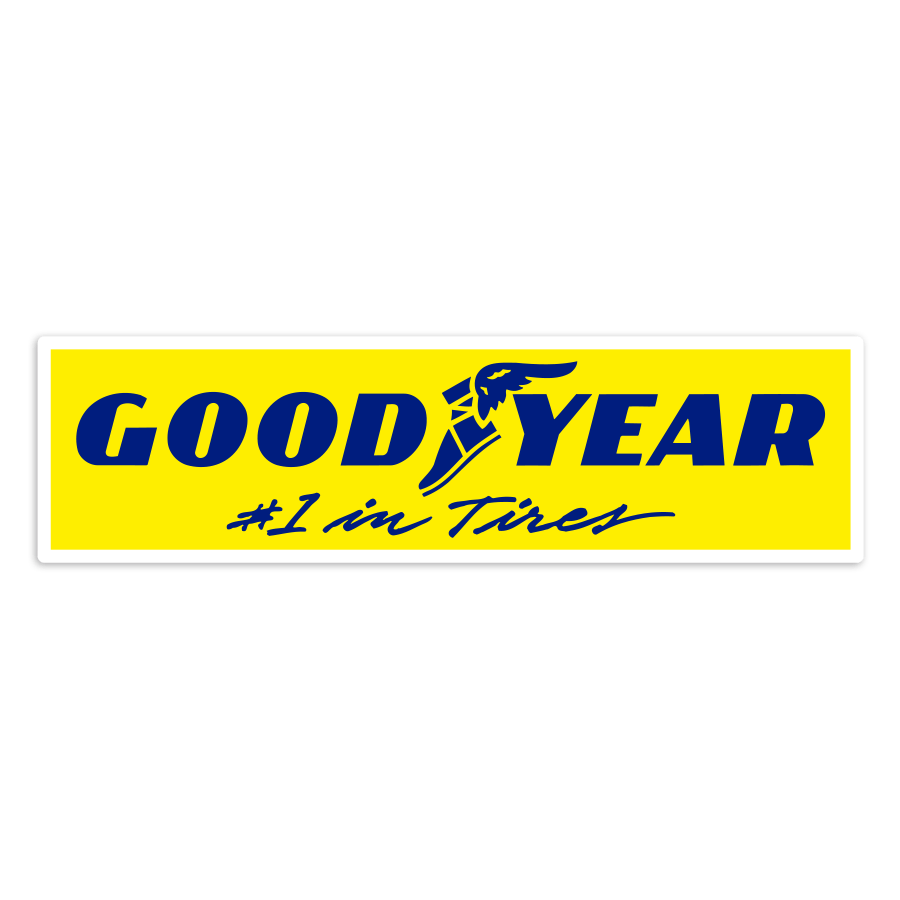 Car & Motorbike Stickers: Yellow Goodyear #1 in Tires