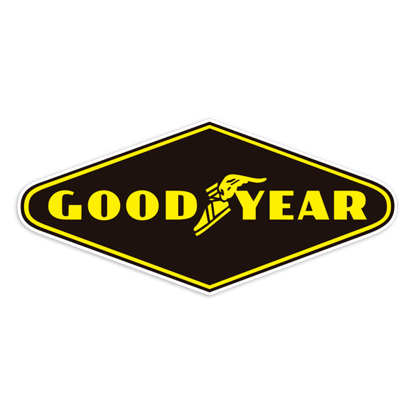 Car & Motorbike Stickers: Black and Yellow Diamond Goodyear