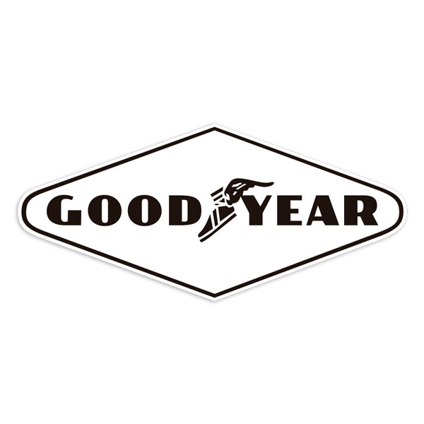 Car & Motorbike Stickers: White and Black Diamond Goodyear