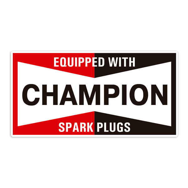 Car & Motorbike Stickers: Champion Spark Plugs