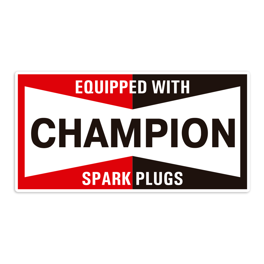 Car & Motorbike Stickers: Champion Spark Plugs