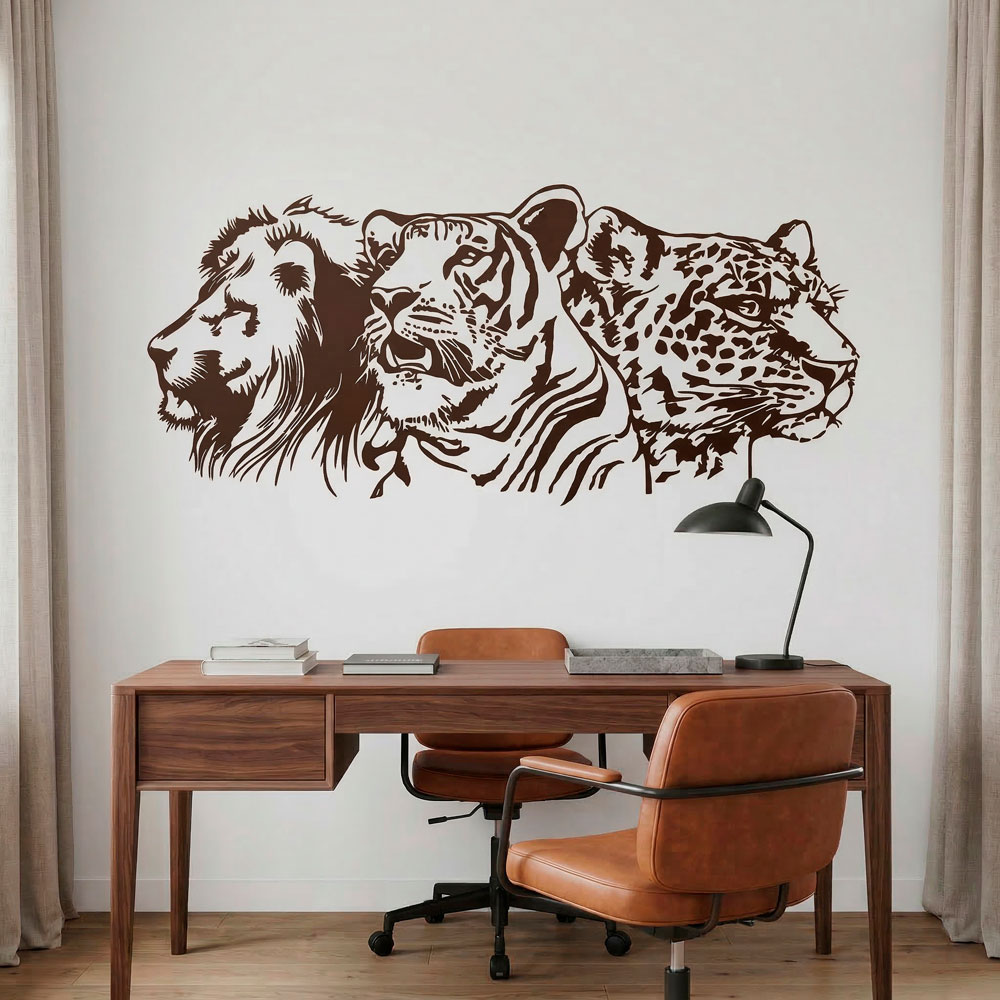Wall Stickers: Lion, tiger and leopard