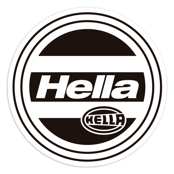 Car & Motorbike Stickers: Hella with Horizontal Stripes Logo