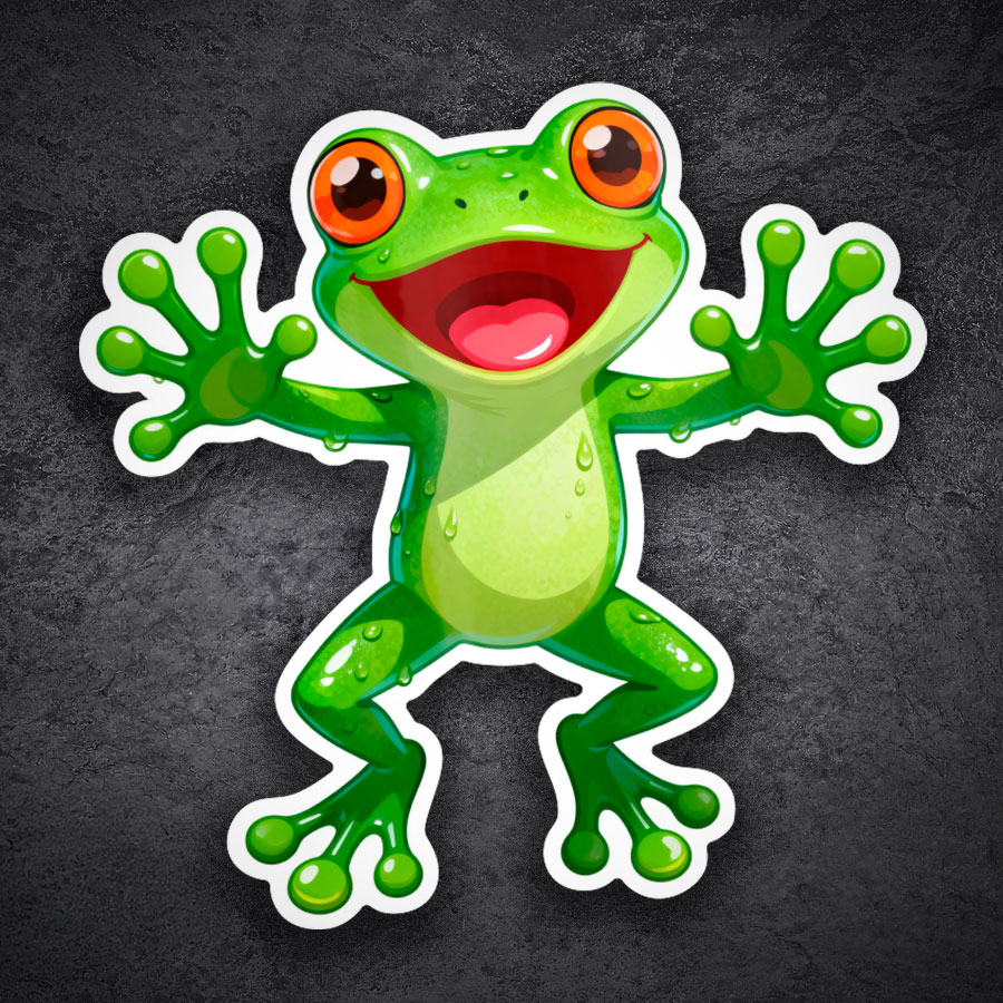 Car & Motorbike Stickers: Funny Frog Sticker