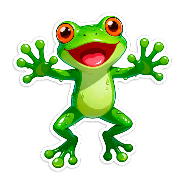 Car & Motorbike Stickers: Funny Frog Sticker