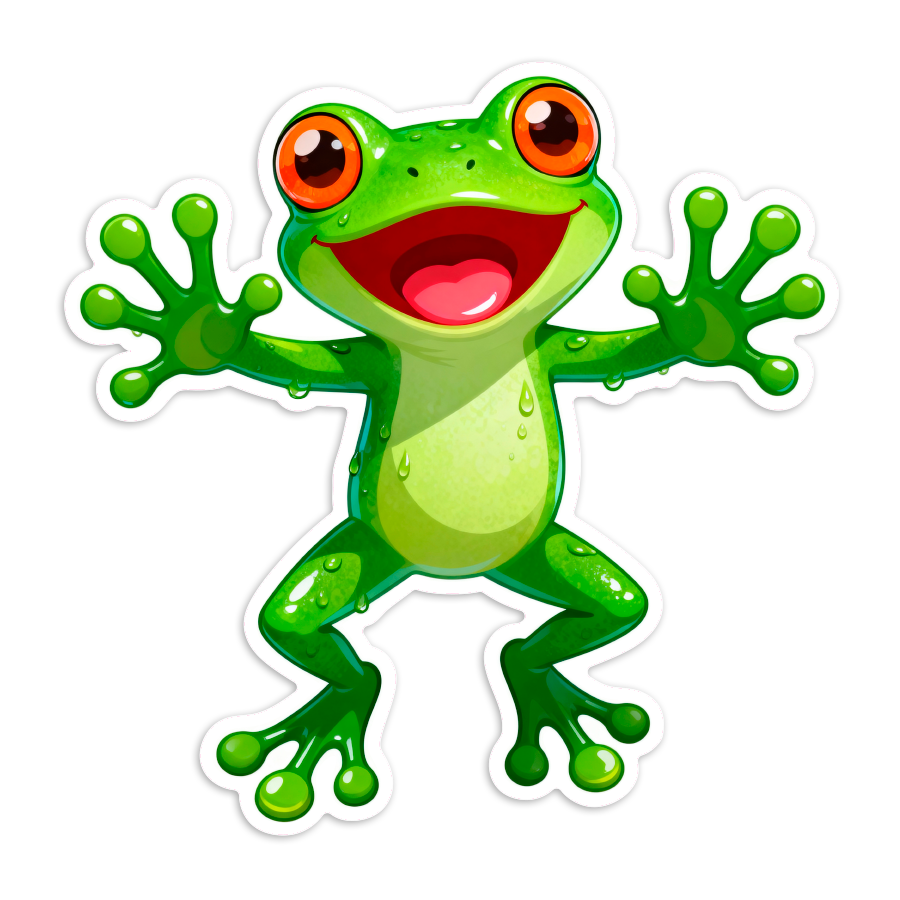 Car & Motorbike Stickers: Funny Frog Sticker