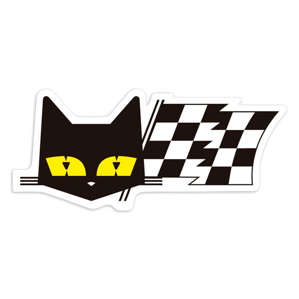 Car & Motorbike Stickers: Rectangular Marchal Cat