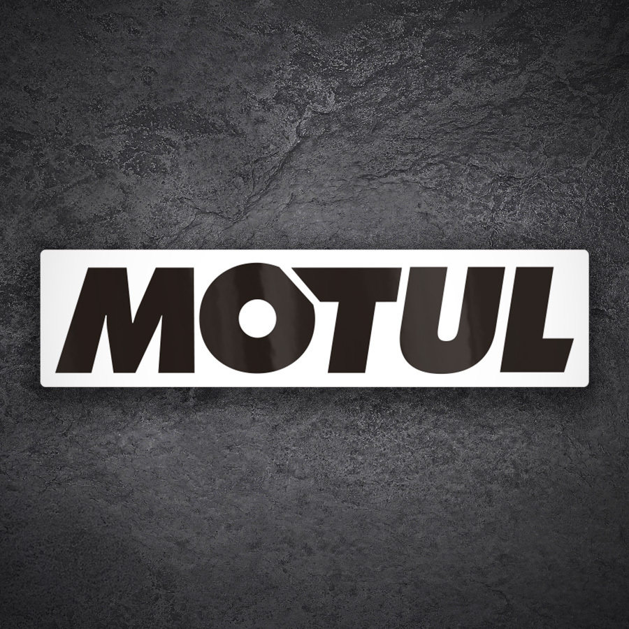 Car & Motorbike Stickers: Horizontal Motul Logo Black Letters
