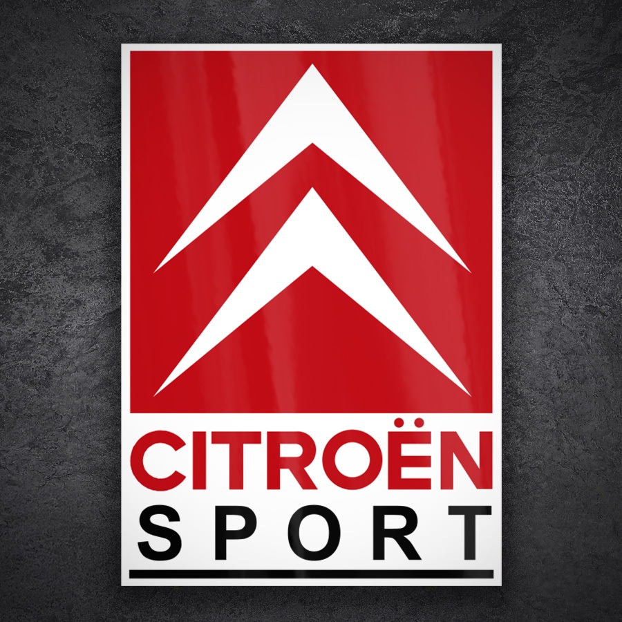 Car & Motorbike Stickers: Classic Vertical Citro&euml;n Sport Logo