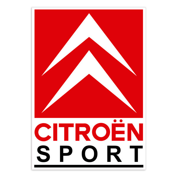 Car & Motorbike Stickers: Classic Vertical Citro&euml;n Sport Logo