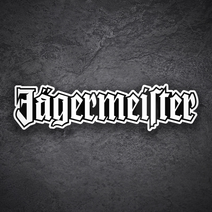 Car & Motorbike Stickers: Black J&auml;germeister Lettering
