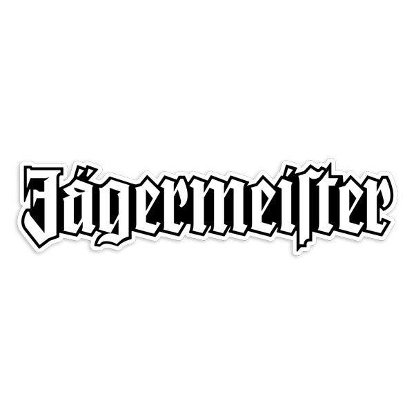 Car & Motorbike Stickers: Black J&auml;germeister Lettering