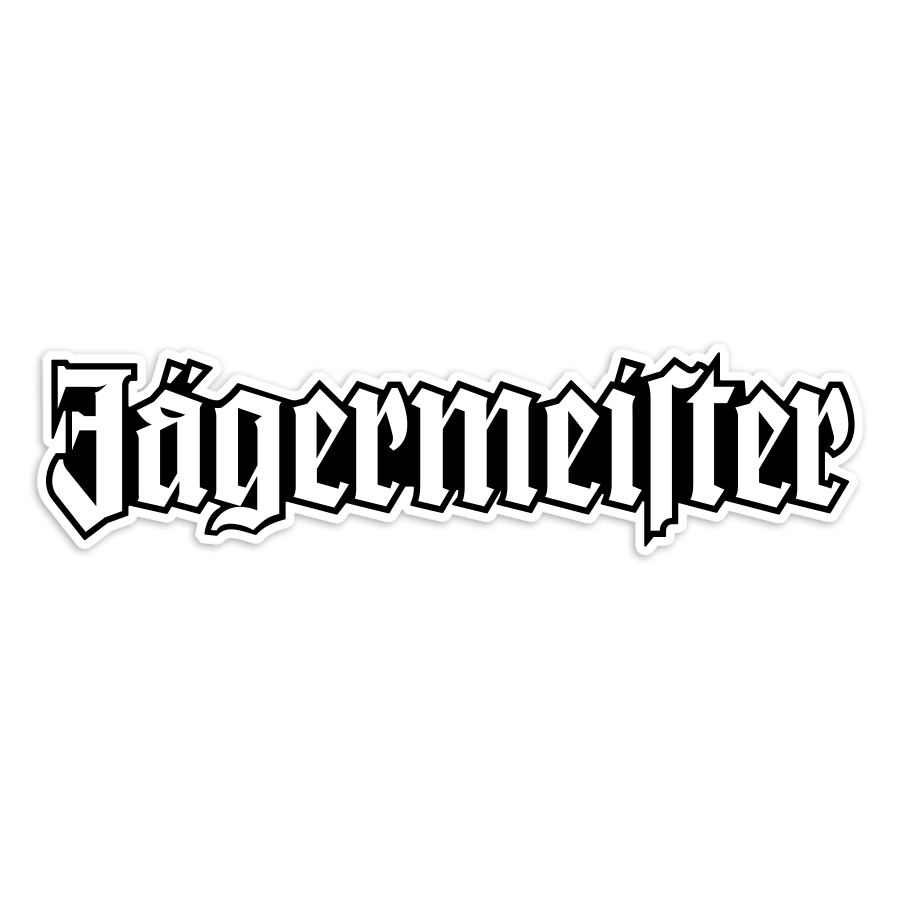 Car & Motorbike Stickers: Black J&auml;germeister Lettering