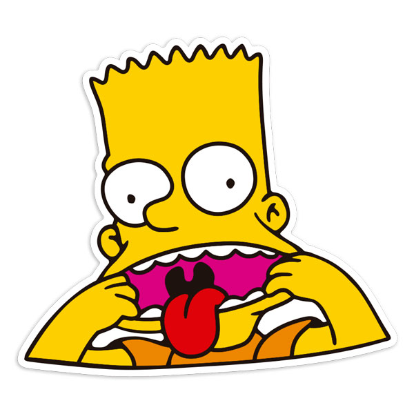 Car & Motorbike Stickers: Bart Simpson Sticking Tongue Out