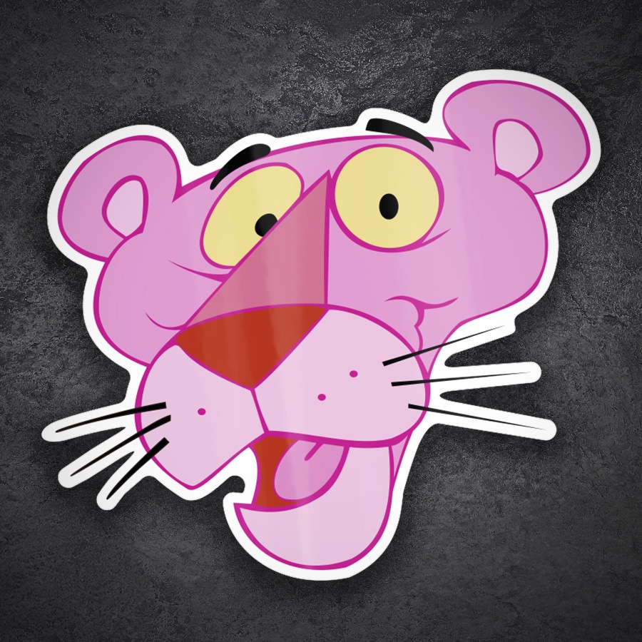 Car & Motorbike Stickers: Pink Panther Face