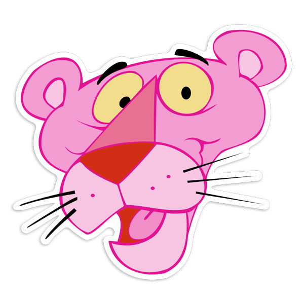 Car & Motorbike Stickers: Pink Panther Face