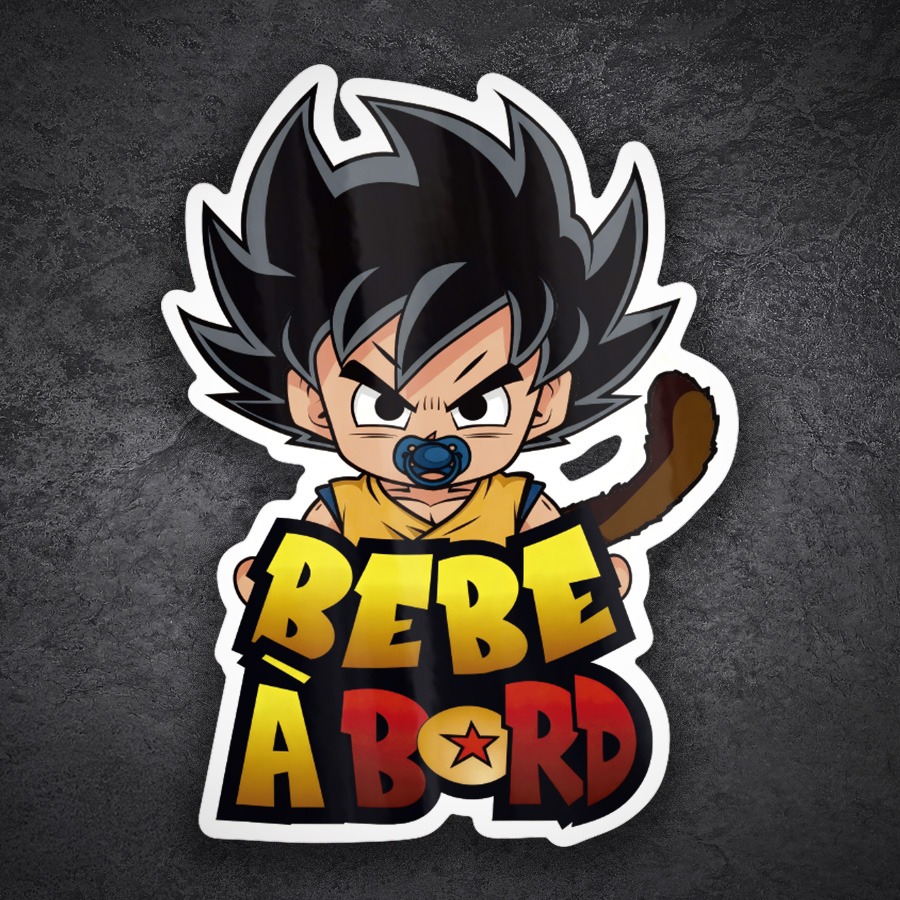 Car & Motorbike Stickers: Baby on Board Goku Dragonball