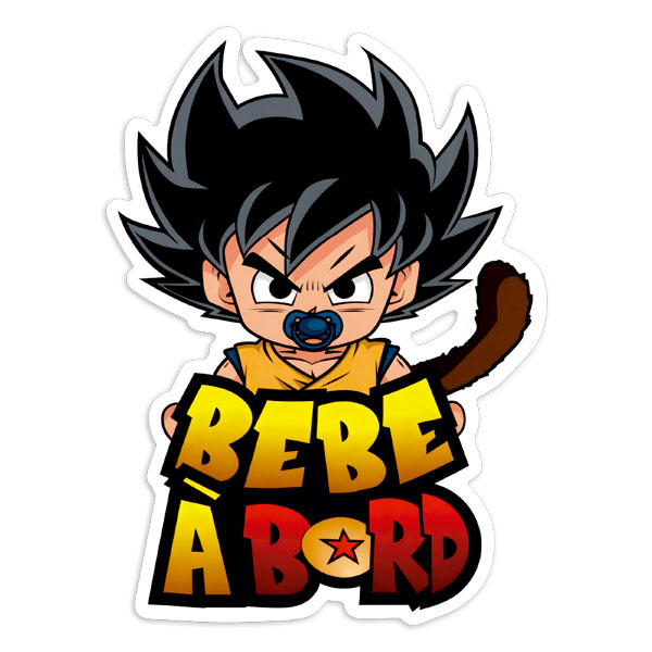 Car & Motorbike Stickers: Baby on Board Goku Dragonball