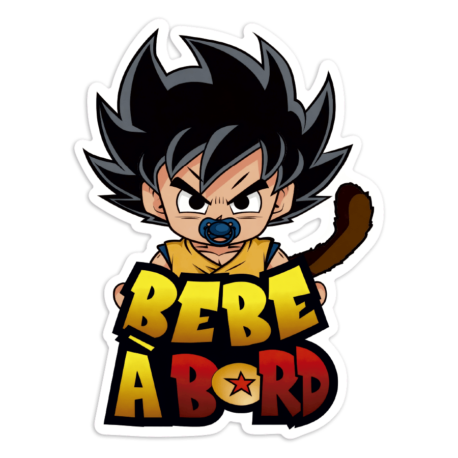 Car & Motorbike Stickers: Baby on Board Goku Dragonball