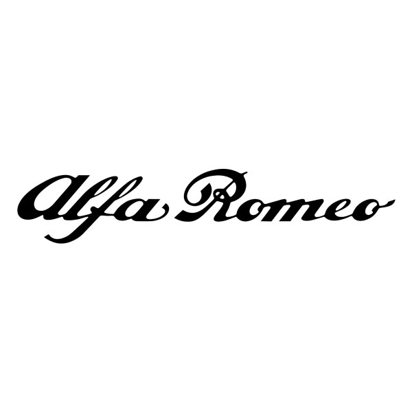 Car & Motorbike Stickers: Classic Alfa Romeo Script Logo