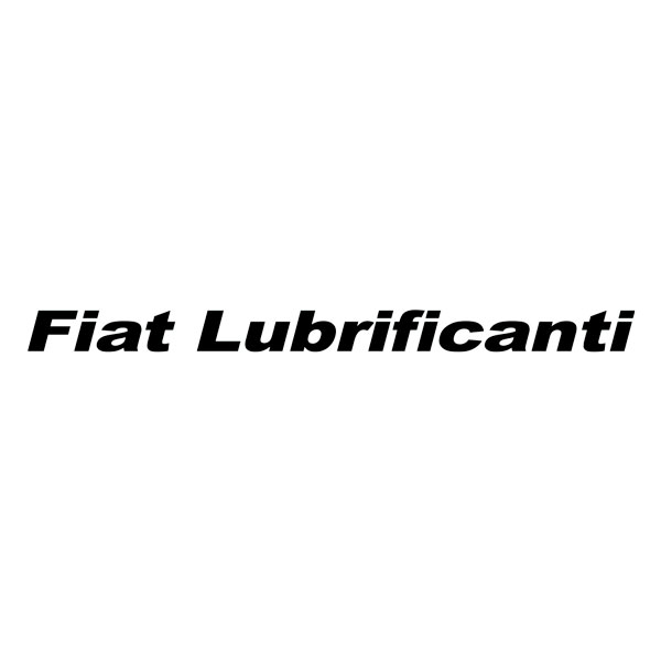 Car & Motorbike Stickers: Fiat Lubrificanti Lettering