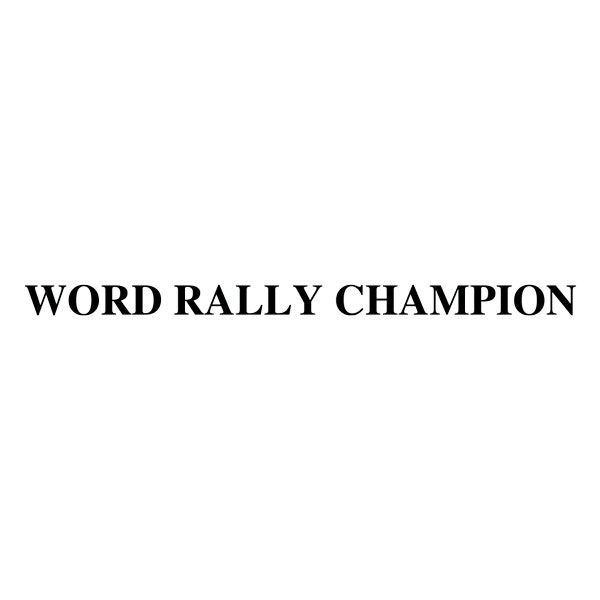 Car & Motorbike Stickers: World Rally Champion Text